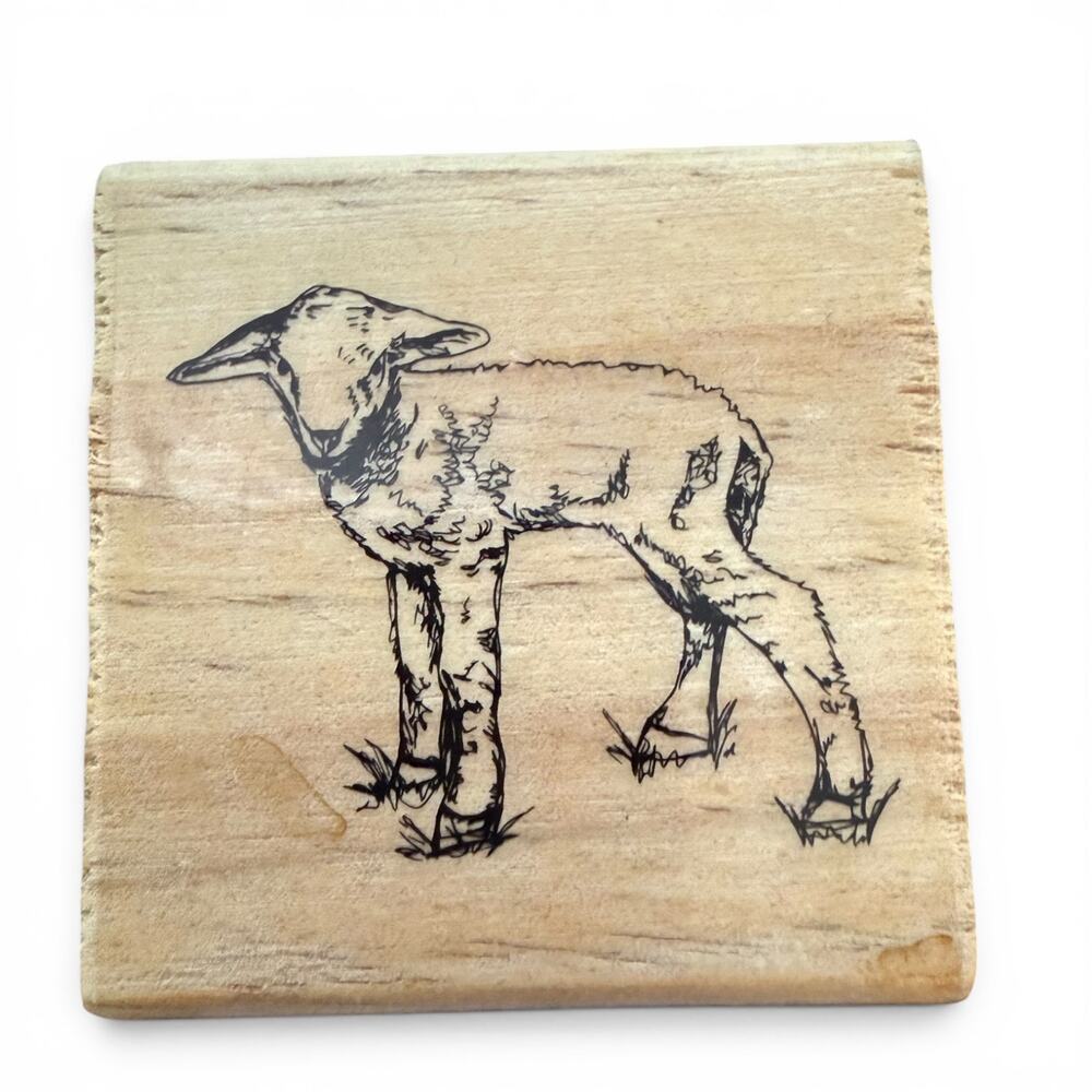 Craft Smart Lamb Baby Sheep Rubber Stamp